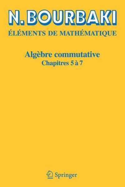 Algebre Commutative/ Commutative Algebra | 拾書所