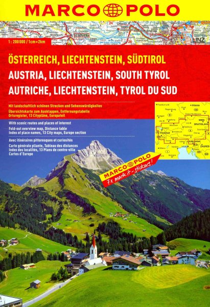 Austria/Liechtenstein/south Tyrol Marco Polo Road Atlas | 拾書所