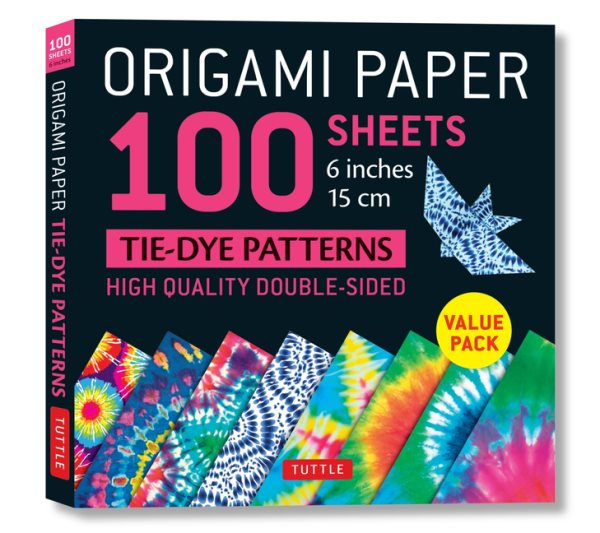 Origami Paper 100 Sheets Tie-dye Patterns 6 Inch - 15cm