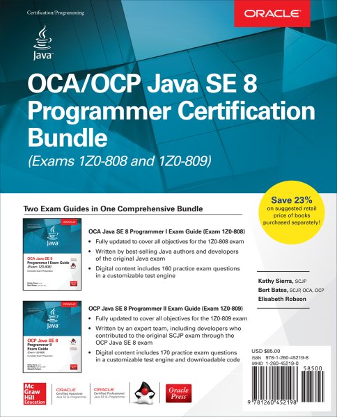 Oca/Ocp Java Se 8 Programmer Certification Bundle