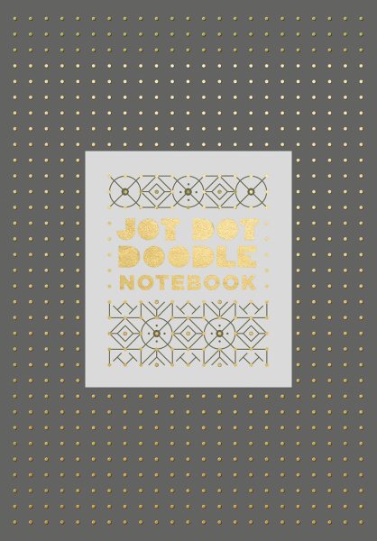 Jot Dot Doodle Notebook, Gray and Gold