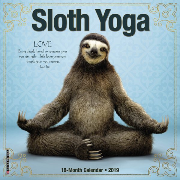 Sloth Yoga 2019 Calendar