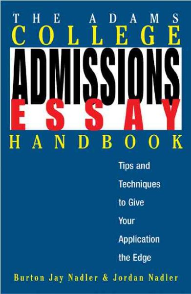 Adams College Admissions Essay Handbook | 拾書所