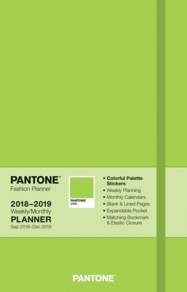 Pantone Compact Weekly Lime Green 2019 Planner, Stationery Planning Stickers Colorful